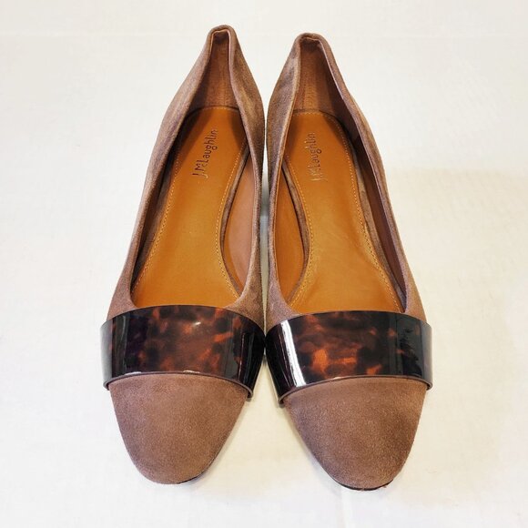 J. McLaughlin Ciara Suede Tortoise Shell Block Heel Pumps - Picture 2 of 8